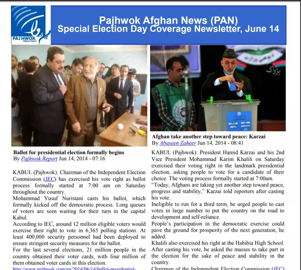 Special Election Day, June 14, 2014
