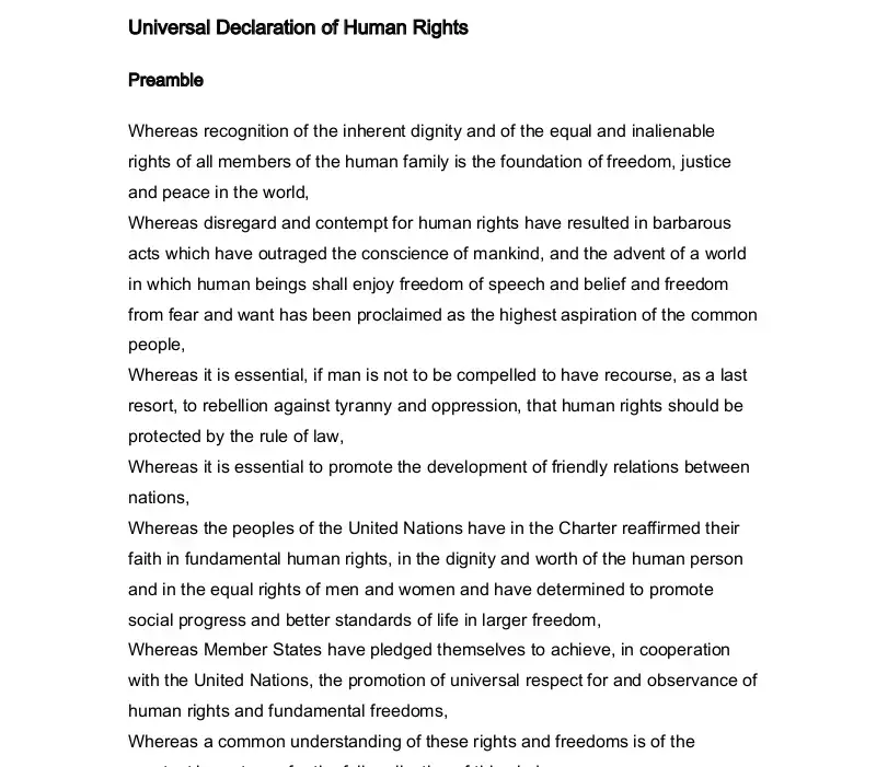 declaration of human rights