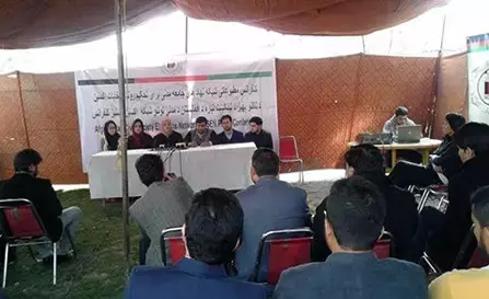 نشست خبری در نی حمایت کننده رسانه های آزاد افغانستان