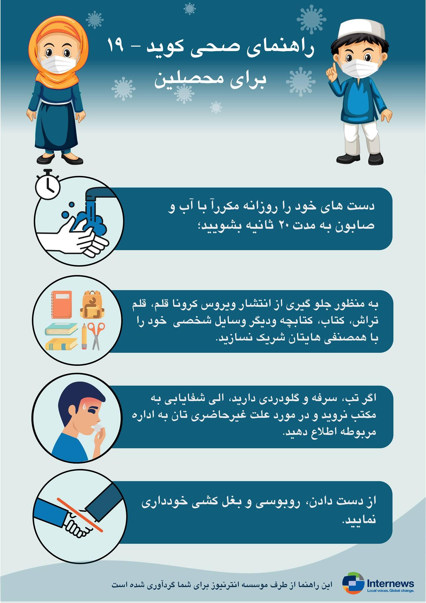 رهنمایی صحی کوید19