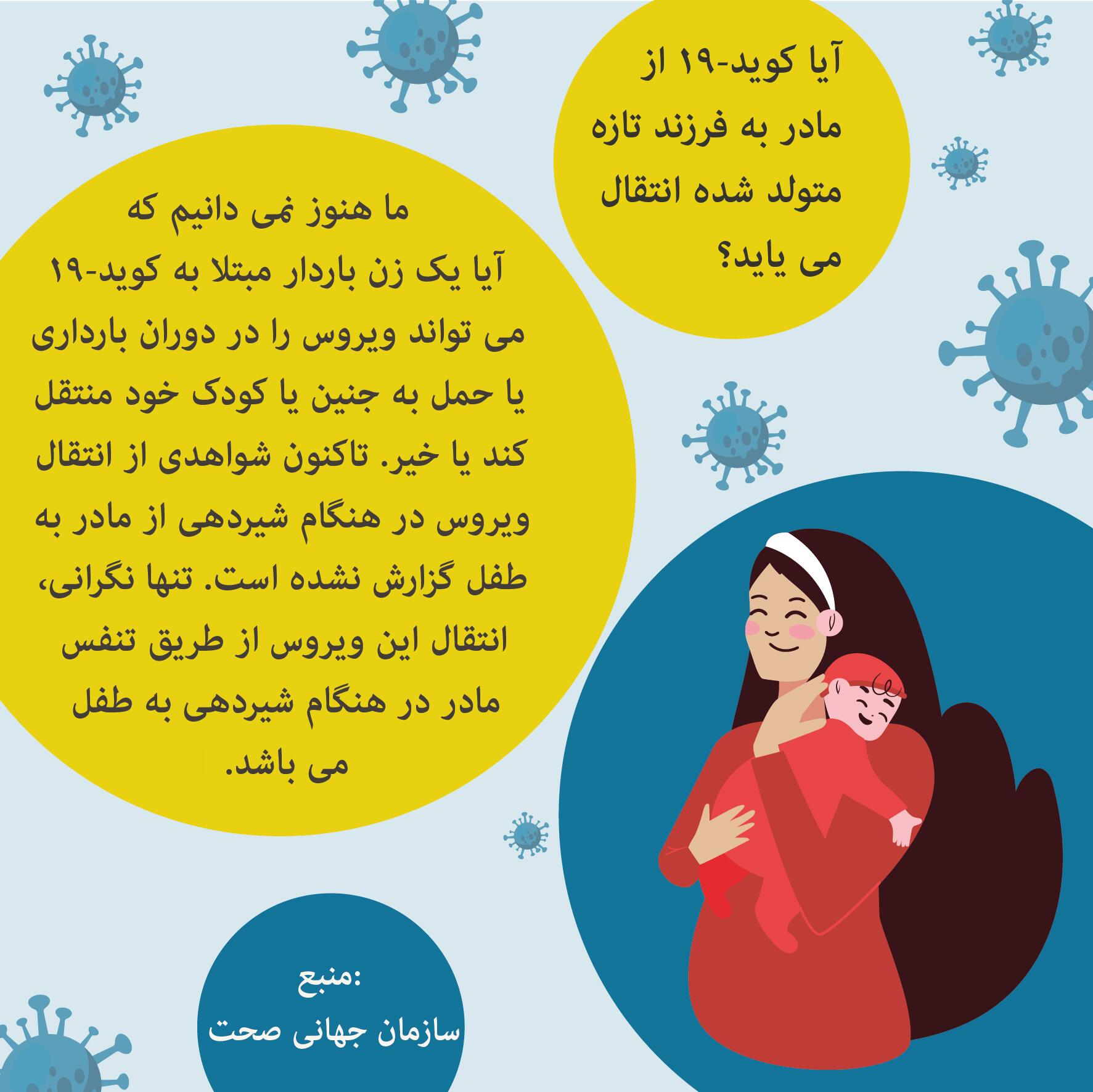 آیا کوید-19 از مادر به فرزند تازه متولد شده انتقال می یابد؟